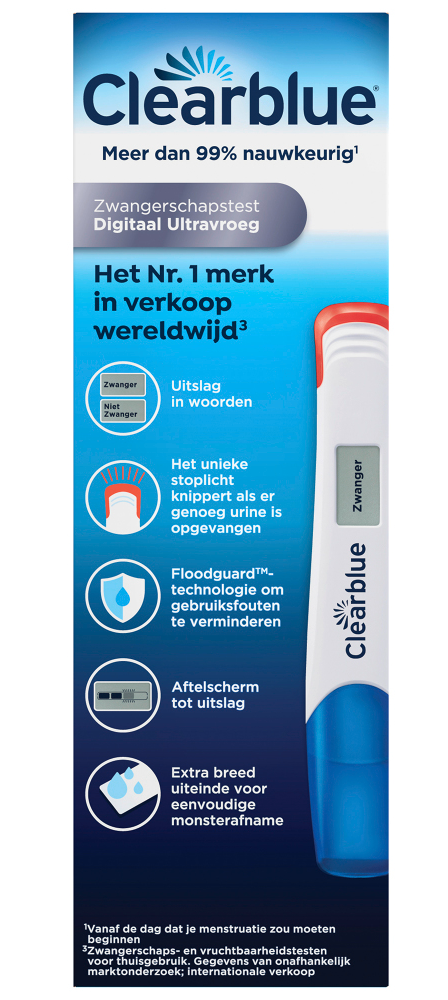 Clearblue Zwangerschapstest Digitaal Ultravroeg afbeelding