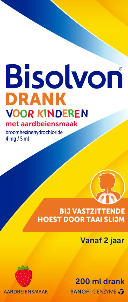 Bisolvon Drank voor Kinderen Aardbei afbeelding