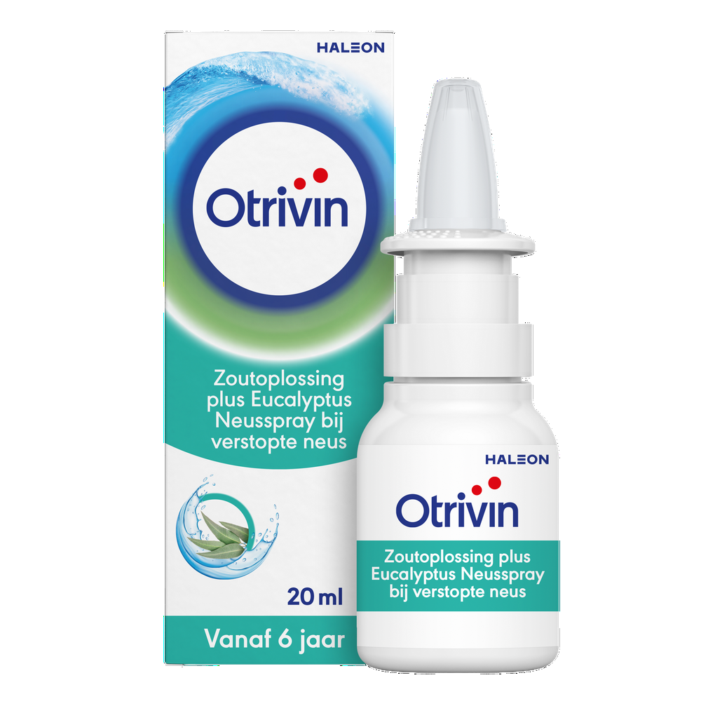 Otrivin Zoutoplossing Plus Eucalyptus Neusspray bij een verstopte neus afbeelding
