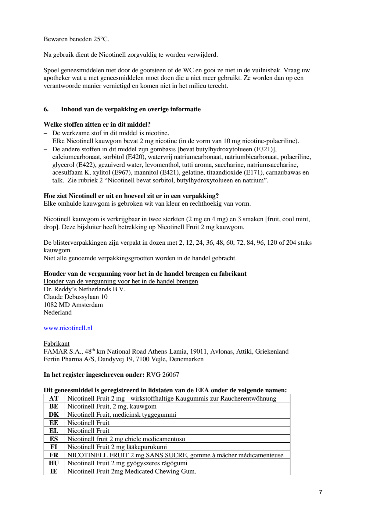 Kauwgom Fruit 2 mg - voor stoppen met roken afbeelding van document #7, leaflet