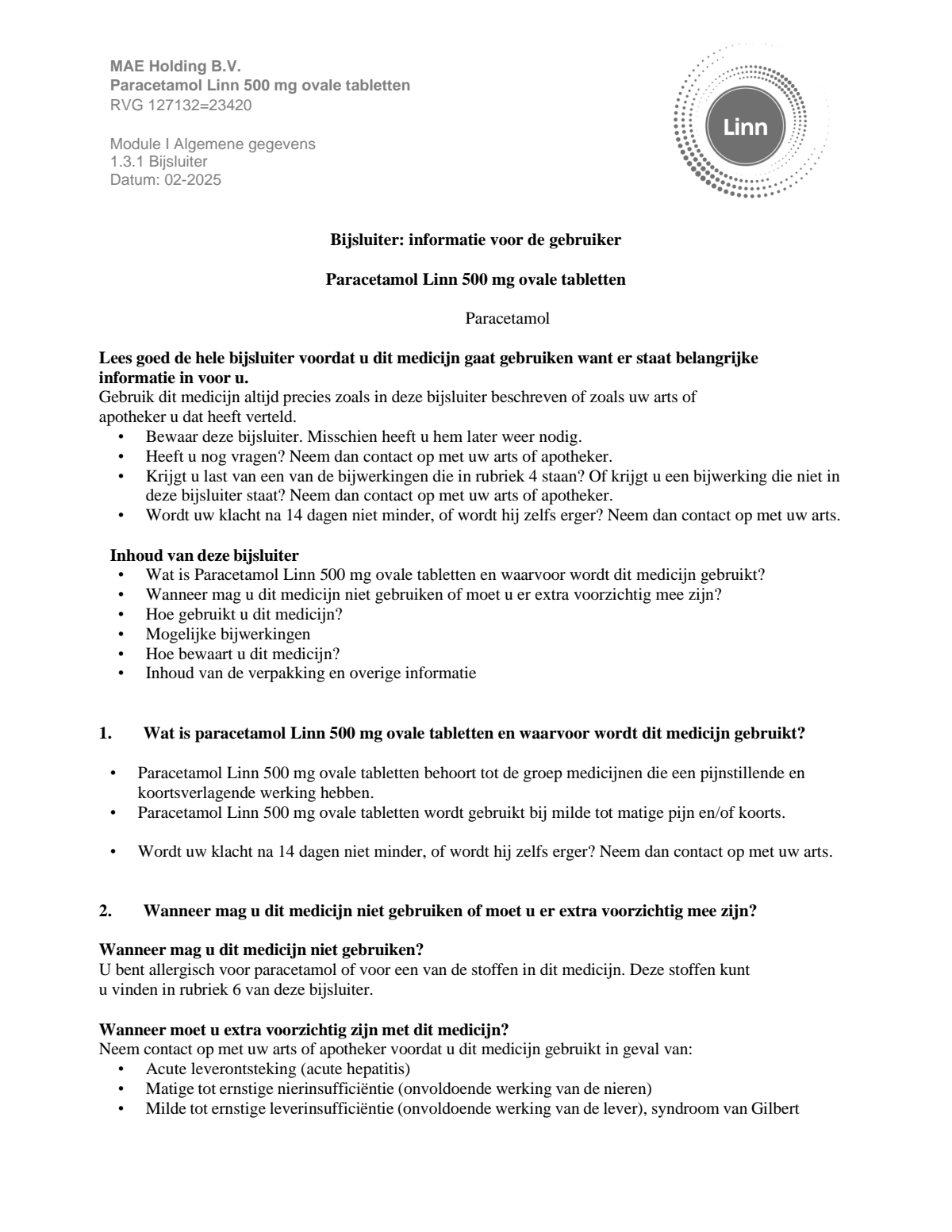 Paracetamol Ovaal afbeelding van document #1, leaflet