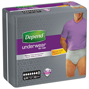 Depend Pants Men Super S/M 10ST
