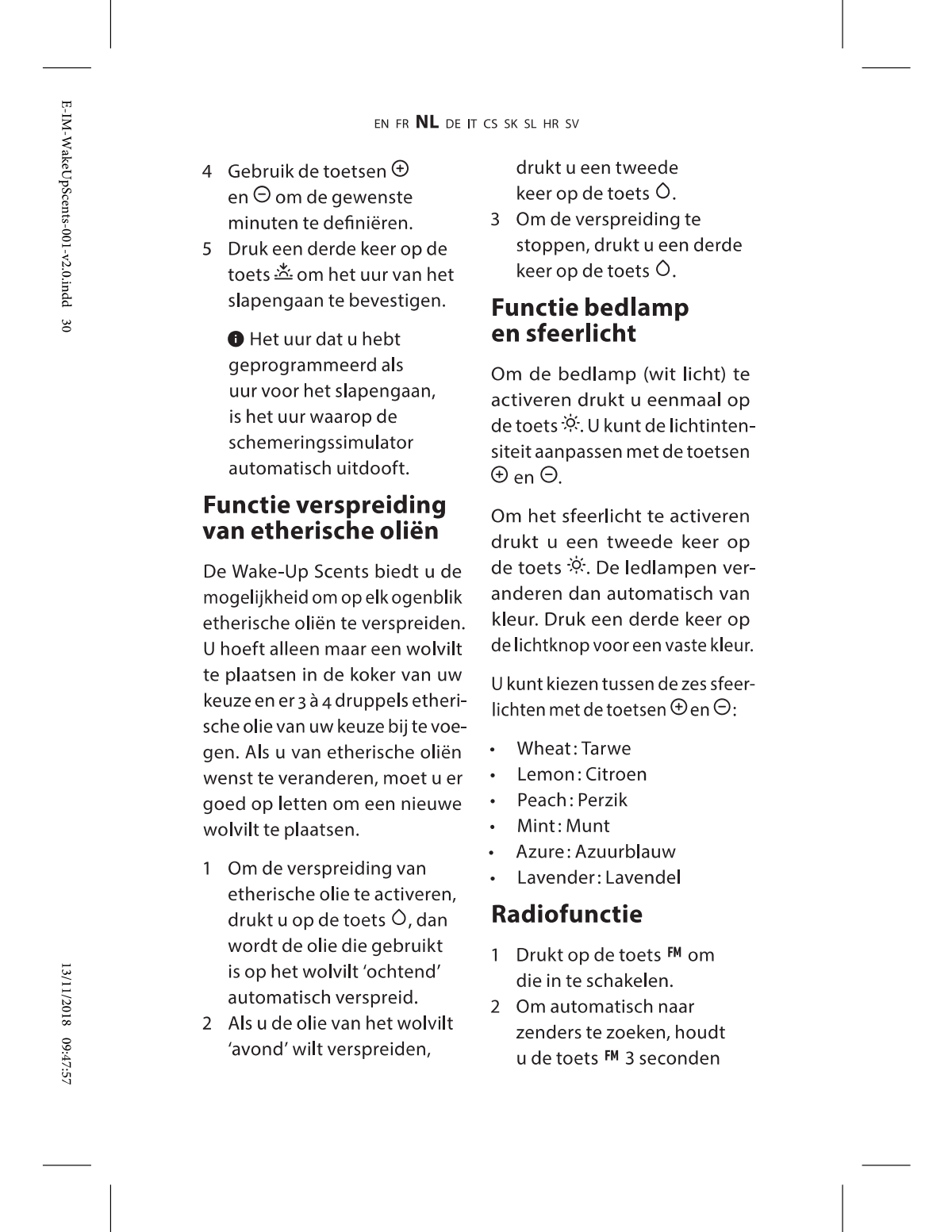 Wake-Up Light Scents afbeelding van document #11, instructions
