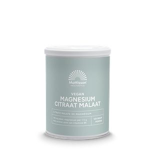 Mattisson HealthStyle Vegan Magnesium Citraat Malaat Poeder 125GR