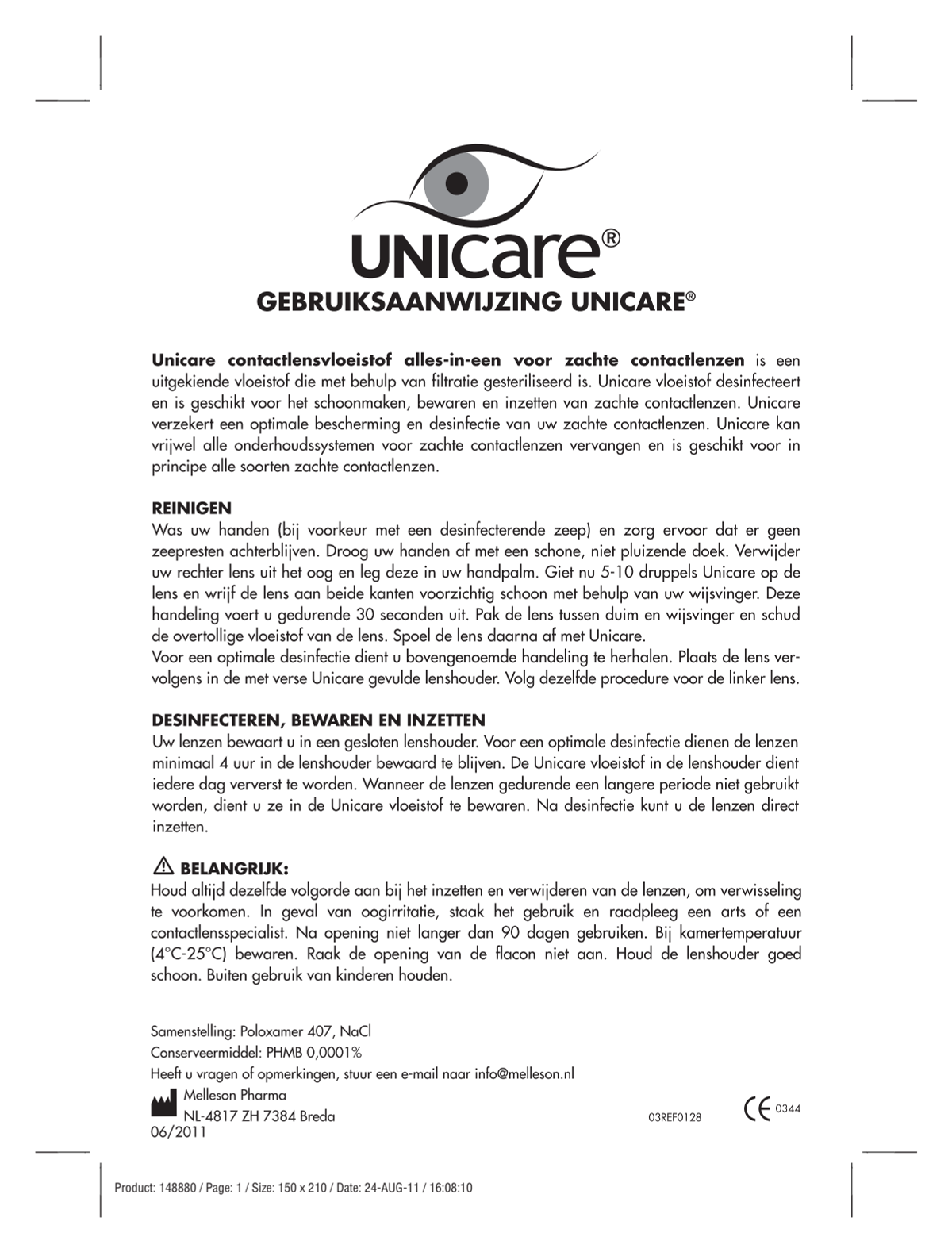 Alles-in-één Vloeistof Zachte Contactlenzen + Lenzenhouder afbeelding van document #1, instructions