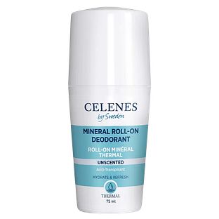 Celenes by Sweden Mineral Roll-On Deodorant Thermal Unscented 75ML