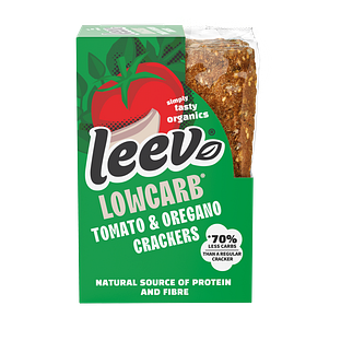 Leev Tomato & Oregano Lowcarb Crackers 80GR