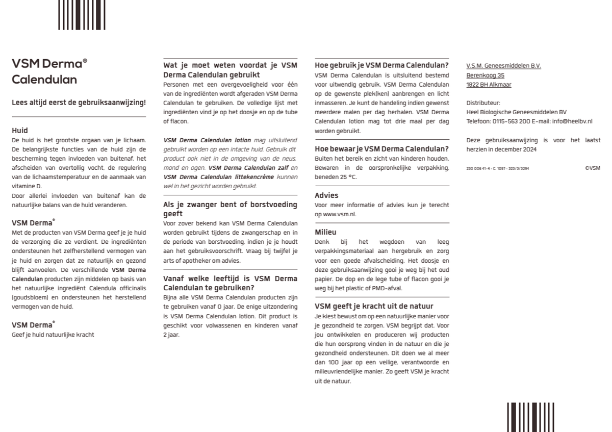 Derma Calendulan Lotion afbeelding van document #1, instructions