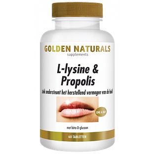 Golden Naturals L-lysine & Propolis Tabletten 60TB Golden Naturals L-lysine & Propolis Tabletten 60TB