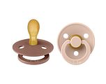 BIBS Fopspeen 6-18 Maanden Symmetrical Blush/Woodchuck 2ST