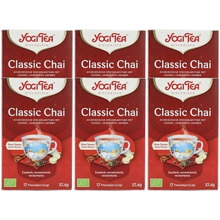 Yogi Tea Classic Chai Voordeelverpakking 6x17ST Yogi Tea Classic Chai Voordeelverpakking 6x17ST