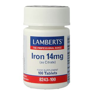 Lamberts IJzer Citraat 14mg Tabletten 100TB