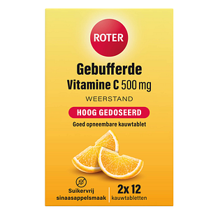 Roter Gebufferde Vitamine C 500mg Kauwtabletten 24KTB
