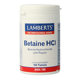 Lamberts Betaïne HCl met Pepsine Tabletten 180TB