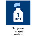 Na openen 1 maand houdbaar