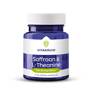 Vitakruid Saffraan 28 mg (Affron®) & L-Theanine Groene Thee 30VCP