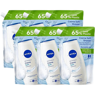 Nivea Creme Soft & Almond Oil Douchegel Navulling Multiverpakking 6x500ML