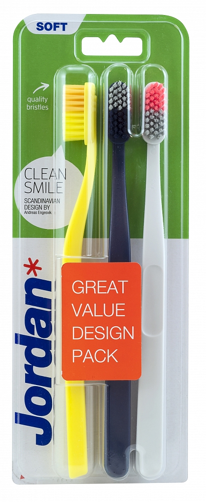 Jordan Tandenborstel Clean Smile Soft 3-pack afbeelding 1