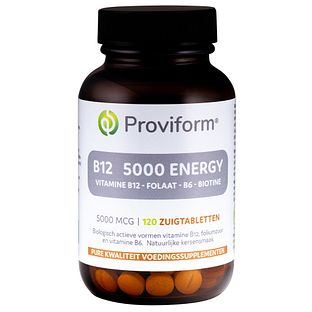 Proviform Vitamine B12 5000 mcg Energy Zuigtabletten 120ZTB Proviform Vitamine B12 5000 mcg Energy Zuigtabletten 120ZTB