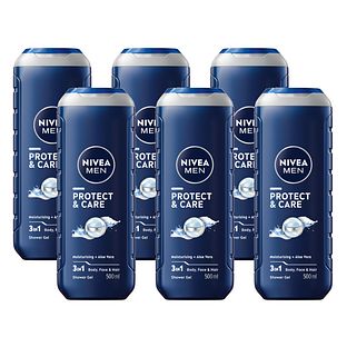 Nivea Men - Protect &amp; Care 3-in-1 Shower Gel Voordeelverpakking 6x500ML