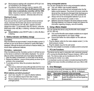 Microlife BP Bloeddrukmeter B3 Comfort PC afbeelding van document #6, instructions