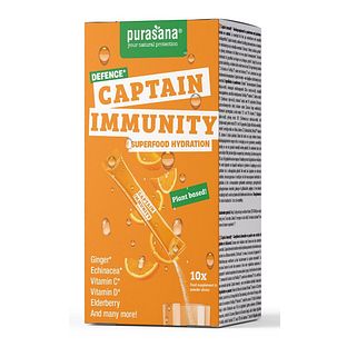 Purasana Captain Immunity Superfood Hydration Poeder 10ST Purasana Captain Immunity Superfood Hydration Poeder 10ST