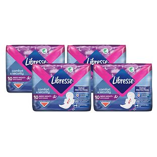 Libresse Comfort & Security Maxi Goodnight Maandverband Multiverpakking 4x10ST