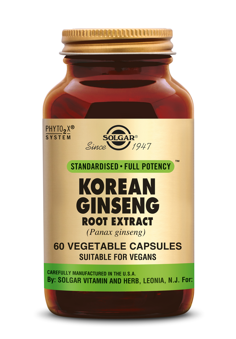 Solgar Ginseng Korean Root Extract Capsules 60VCP