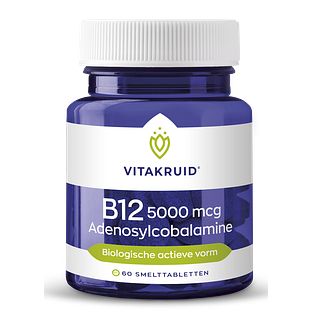 Vitakruid B12 5000 mcg Actief Adenosylcobalamine Tabletten 60TB