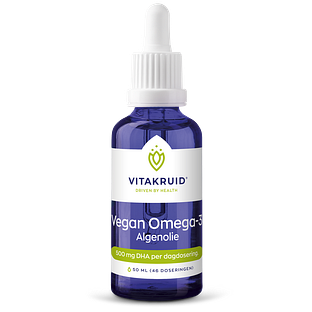 Vitakruid Vegan Omega 3 Algenolie 1250 Tryglyceriden 500 DHA 50ML Vitakruid Vegan Omega 3 Algenolie 1250 Tryglyceriden 500 DHA 50ML