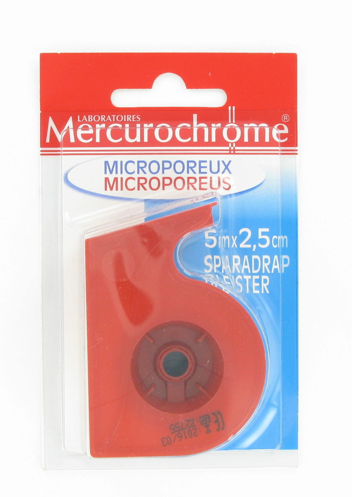 Mercurochrome Pleisters Microporeus 5mx2,5cm afbeelding 1