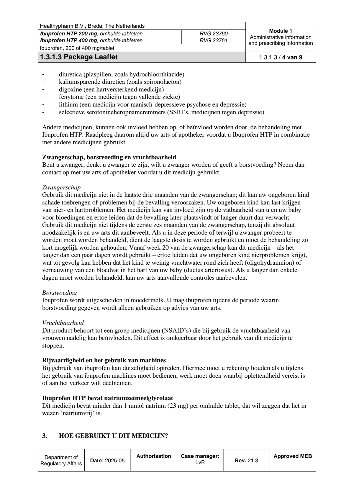 Ibuprofen HTP 400mg Tabletten afbeelding van document #4, leaflet