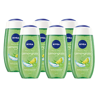Nivea Lemongrass & Oil Douchegel Voordeelverpakking 6x250ML