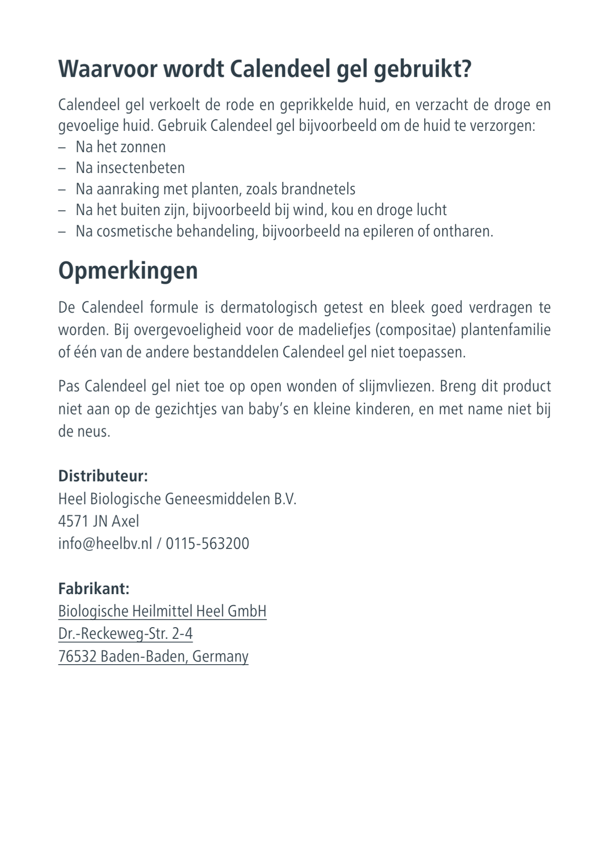 Calendeel Gel afbeelding van document #2, instructions