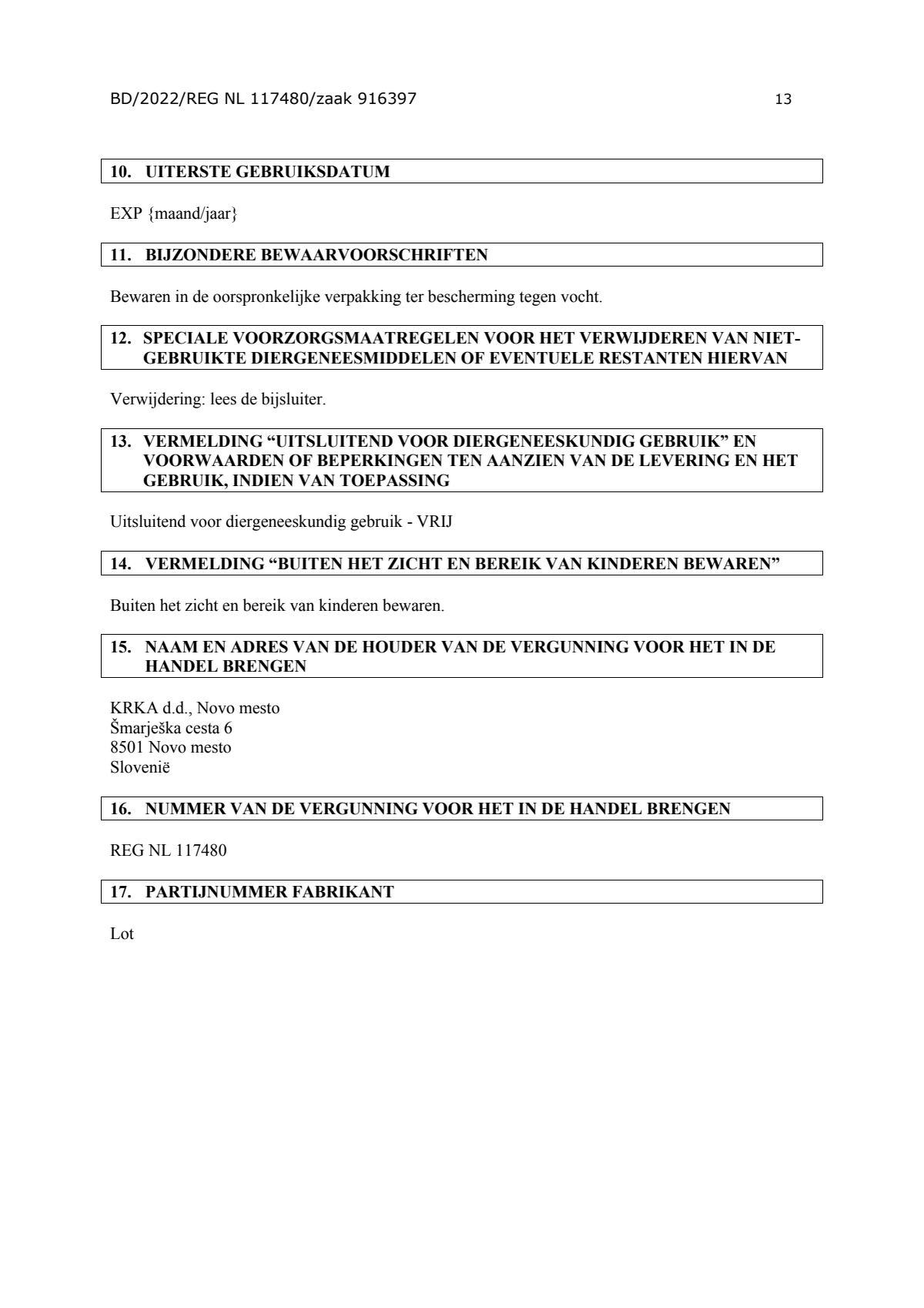 Milquestra Ontwormingsmiddel Honden vanaf 5KG afbeelding van document #13, leaflet