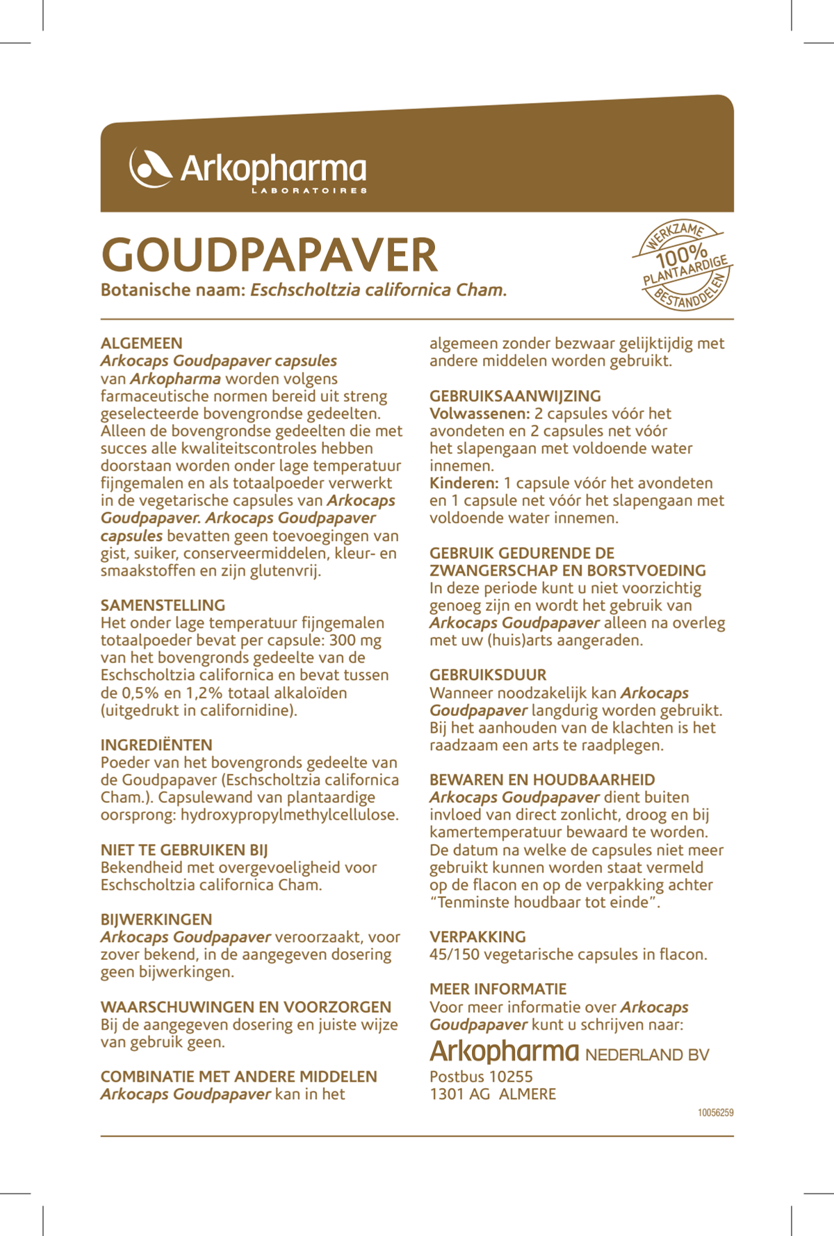 Goudpapaver Capsules afbeelding van document #1, instructions