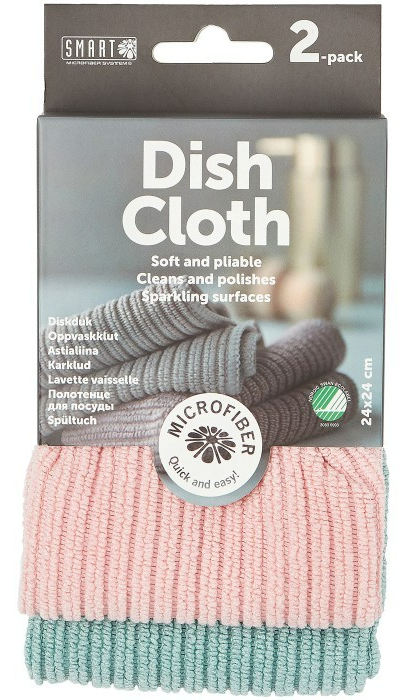Smart Microfiber System Microvezel Vaatdoek Roze & Turquoise afbeelding