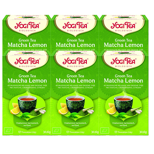 Yogi Tea Green Tea Matcha Lemon Voordeelverpakking 6x17ST Yogi Tea Green Tea Matcha Lemon Voordeelverpakking 6x17ST