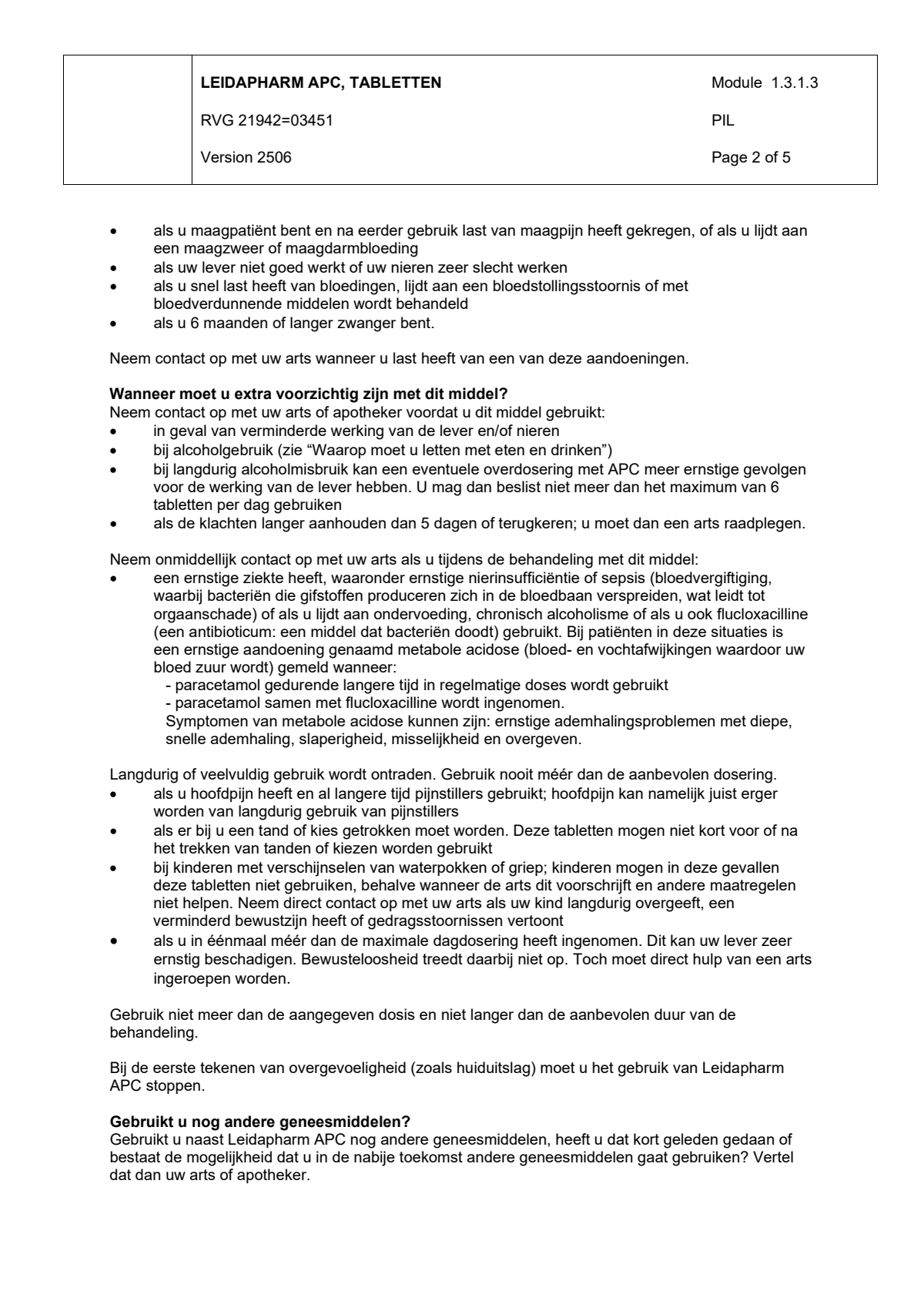 APC Tabletten afbeelding van document #2, leaflet