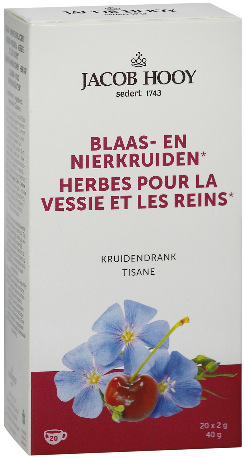 Jacob Hooy Blaas- en Nierkruiden Thee
