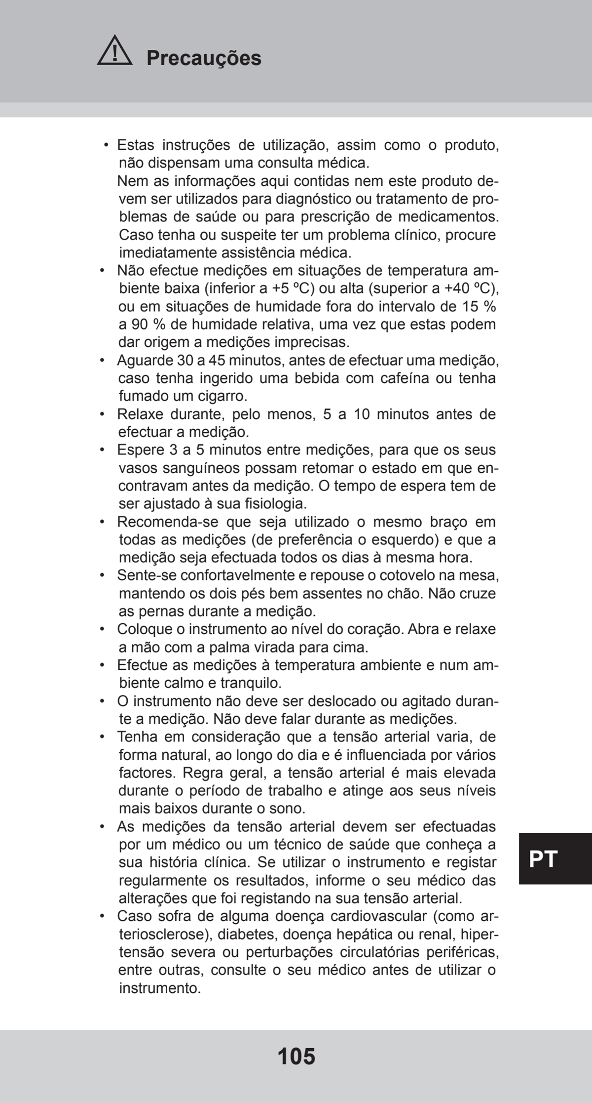 Bovenarm Bloeddrukmeter Desktop afbeelding van document #105, instructions