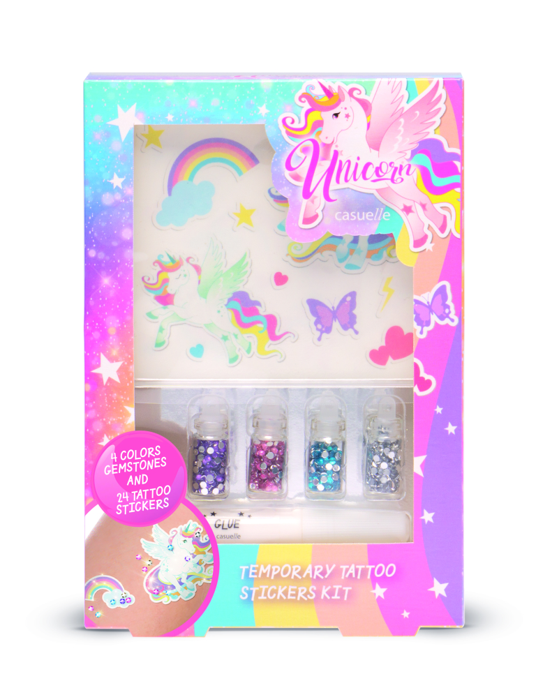 Casuelle Unicorn Tijdelijke Tatoo Giftset afbeelding