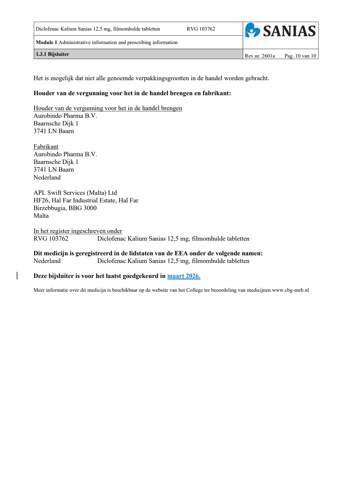 Diclofenac Kalium 12.5mg afbeelding van document #10, leaflet