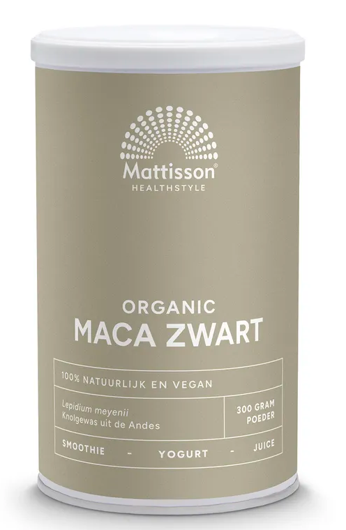 Mattisson HealthStyle Organic Maca Zwart Poeder 300GR