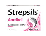Strepsils Aardbei Suikervrij Zuigtabletten 24TB