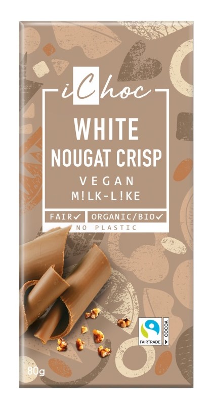 iChoc White Nougat Crisp Chocoladereep afbeelding