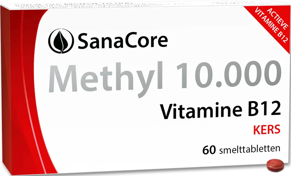 SanaCore Methyl 10.000 Vitamine B12 Kers Smelttabletten 60TB