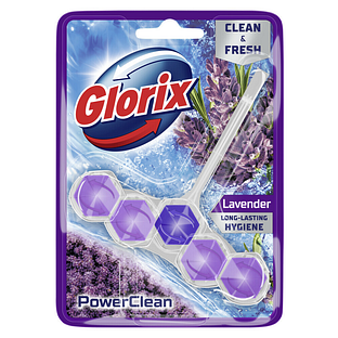 Glorix PowerClean Lavender Toiletblok 1ST Glorix PowerClean Lavender Toiletblok 1ST