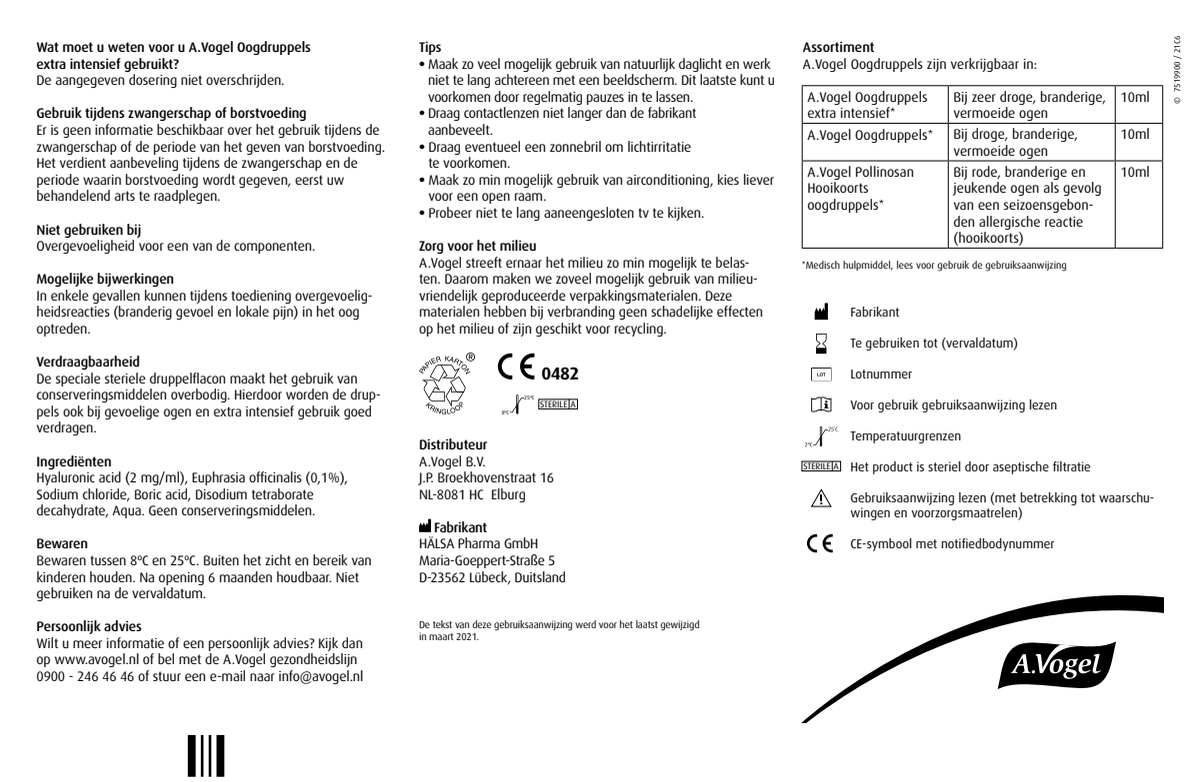 Oogdruppels Extra Intensief afbeelding van document #2, instructions