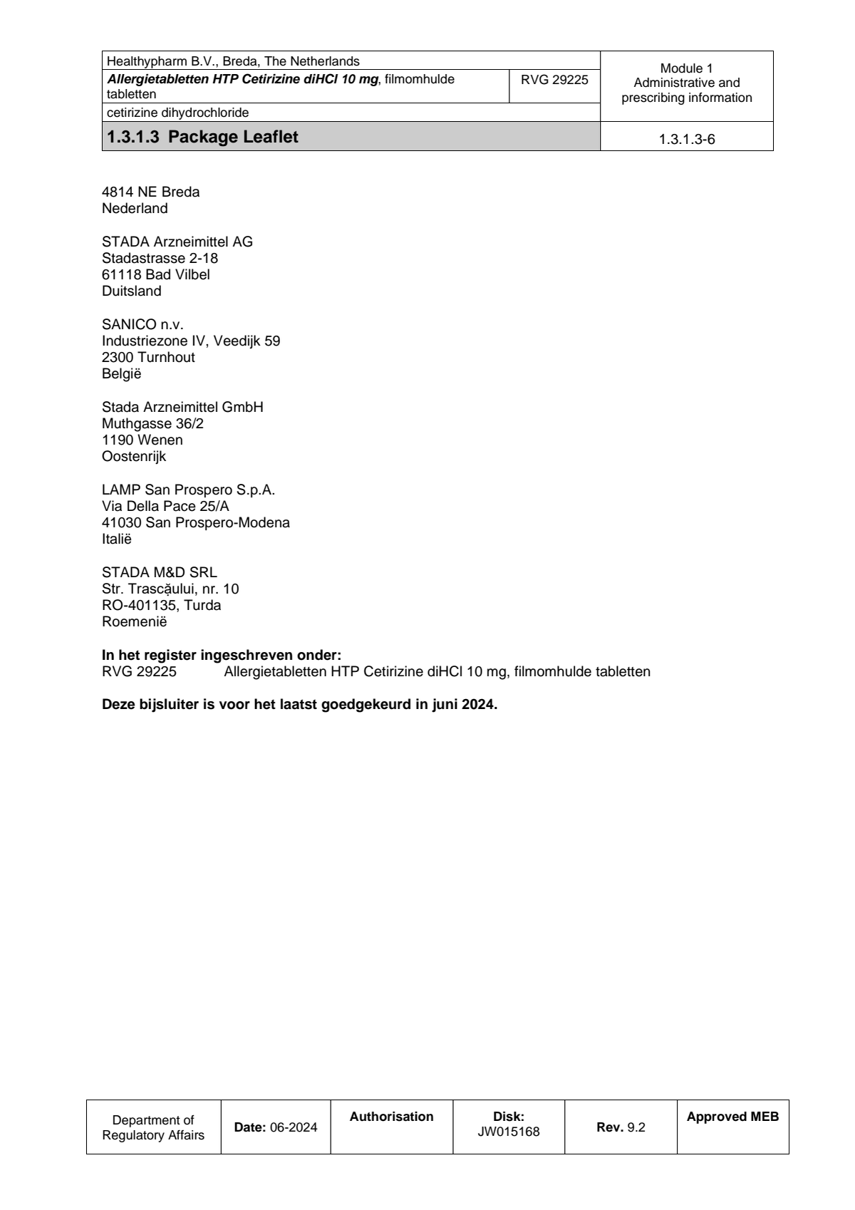 Cetirizine Tabletten afbeelding van document #6, leaflet